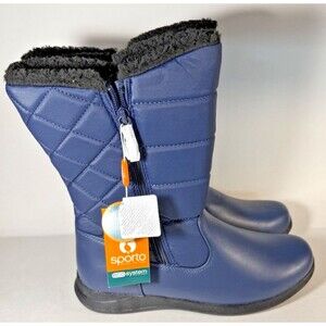 SPORTO - Eden Winter Boots Waterproof Thermolite Lining - Navy  - 10 Women's NEW
